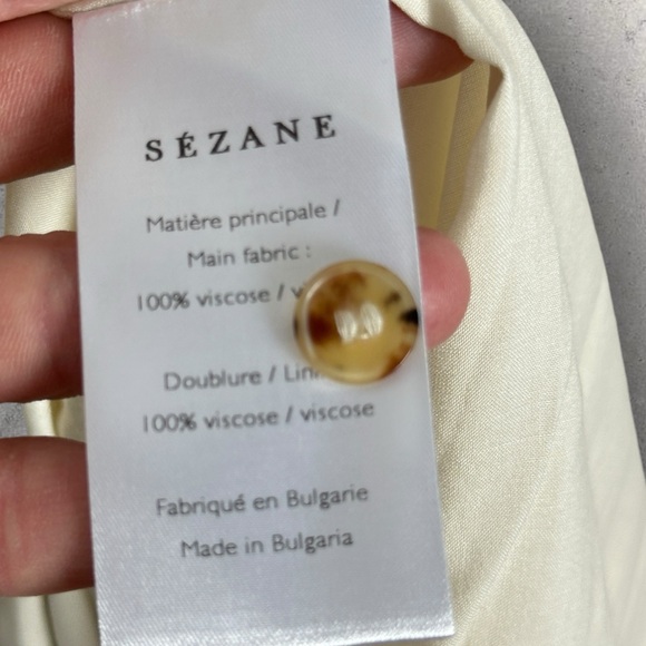 Sezane Ophelia Dress Midi Prairie Size 34 French US 2 Bow Front Fairy Bohemian - Picture 9 of 16